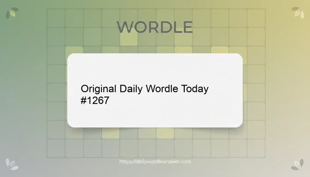 Wordle Answer Today #1267 December 11 2025