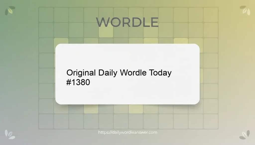 Wordle Answer Today #1380 December 11 2025