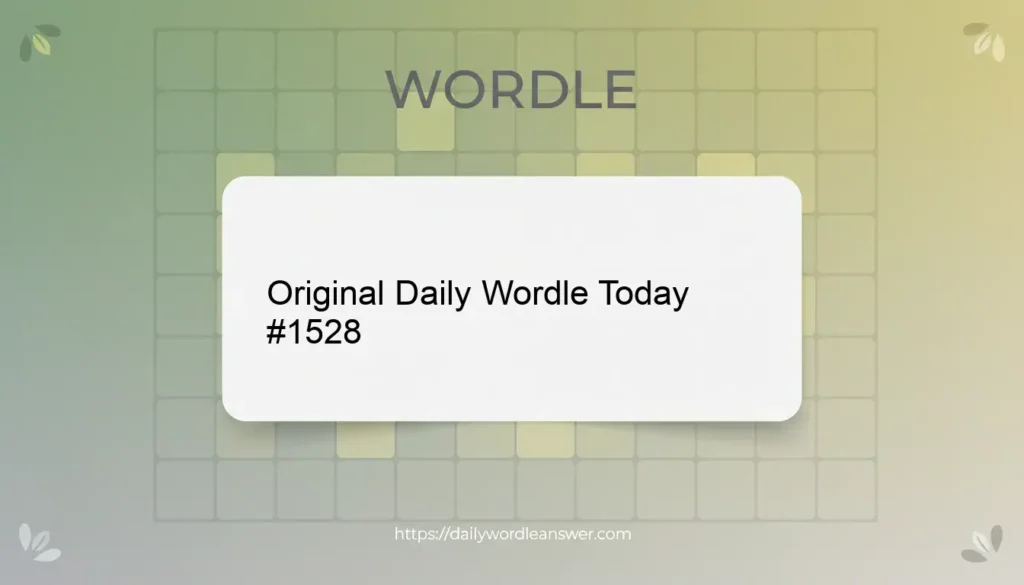 Wordle Answer Today #1528 December 11 2025