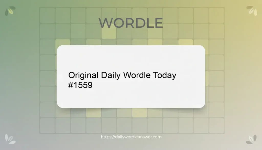 Wordle Answer Today #1559 December 11 2025