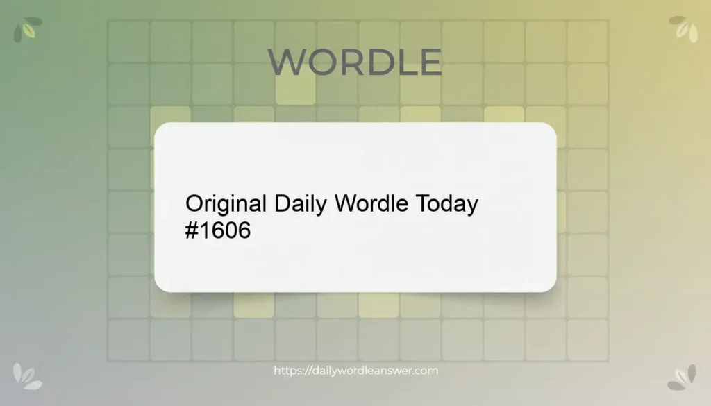 Wordle Answer Today #1606 December 11 2025