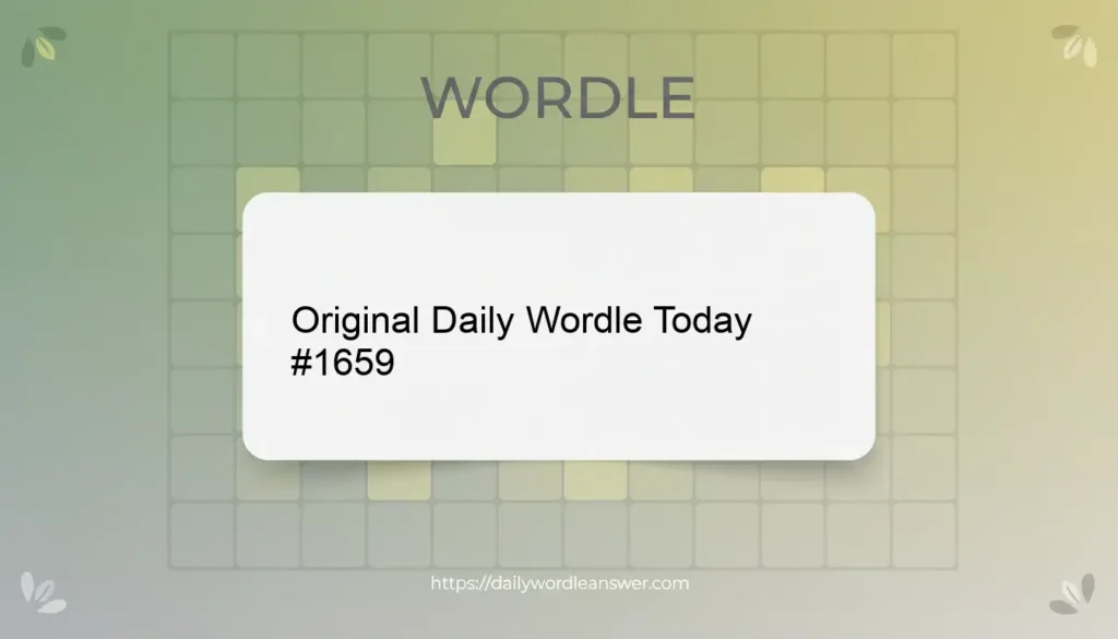 Wordle Answer Today #1659 December 11 2025