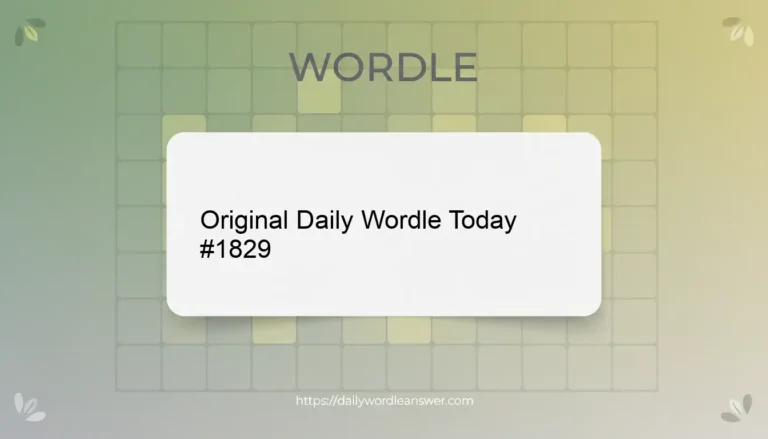 Wordle Answer Today #1829 December 11 2025