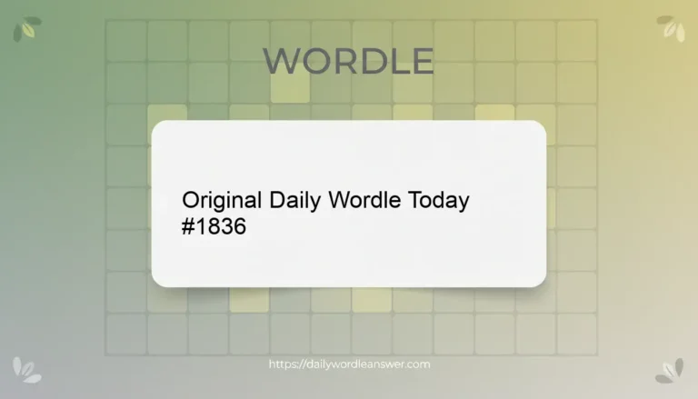Wordle Answer Today #1836 December 11 2025