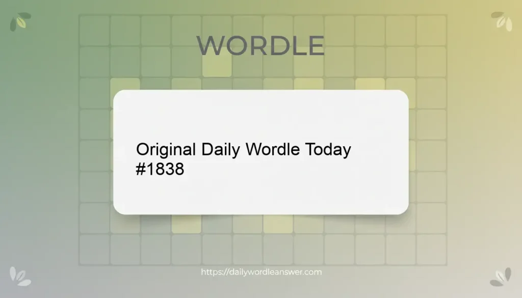Wordle Answer Today #1838 December 11 2025
