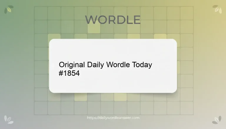 Wordle Answer Today #1854 December 11 2025