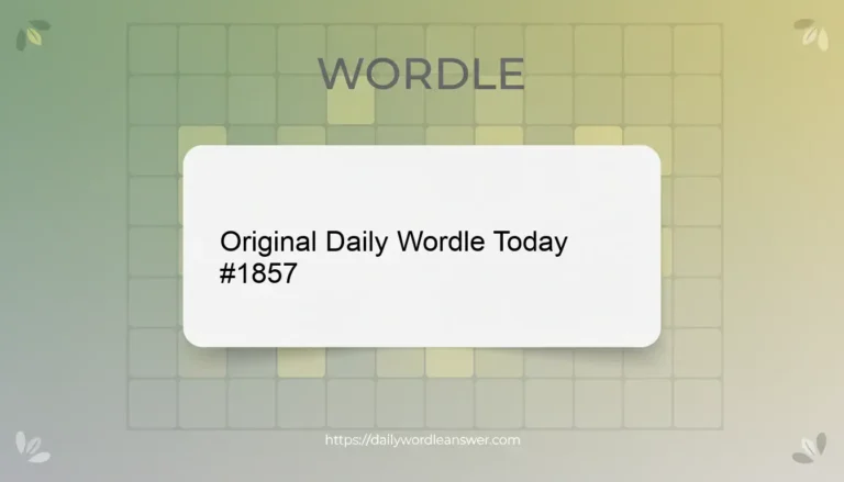 Wordle Answer Today #1857 December 11 2025
