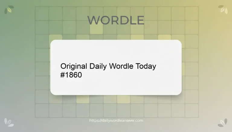 Wordle Answer Today #1860 December 11 2025