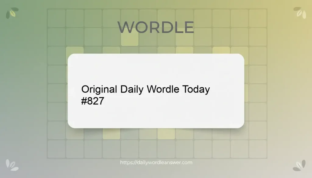 Wordle Answer Today #827 December 11 2025