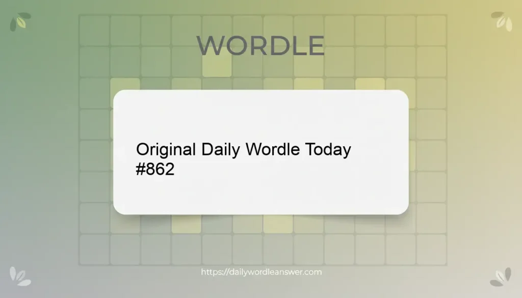 Wordle Answer Today #862 December 11 2025